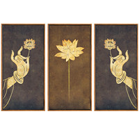 Art décoratif en feuilles de bananier de style thaïlandais d'Asie du Sud-Est : Art mural pour studios de yoga et salons de beauté ; Peintures murales de plantes tropicales