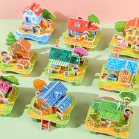 Puzzle 3D Nouvelle Maison à Construire, Puzzle DIY à Assembler Soi-même, Cabane Éducative pour l'Éveil, Jouet Cadeau