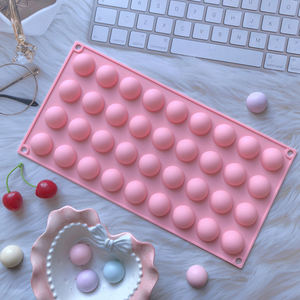Moule à chocolat 36 trous en forme d'hémisphère Moule <span class=keywords><strong>demi</strong></span>-boule Silicone Chocolat Gâteau Mousse <span class=keywords><strong>Dessert</strong></span> Cuisson Pâtisserie Ustensiles de cuisson - Product Image 3
