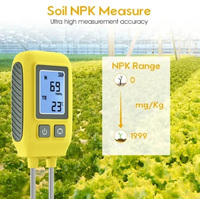 Medidor Digital de Suelo, Detector de NPK y Temperatura del Suelo, Herramienta de Análisis de Nutrientes del Suelo para Jardín, Granja, Césped, Interior y Exterior