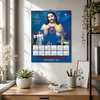 Calendrier 3D lenticulaire en plastique Zprint CMYK de haute qualité, modèle 03, avec impression de dieux indiens, pour la décoration