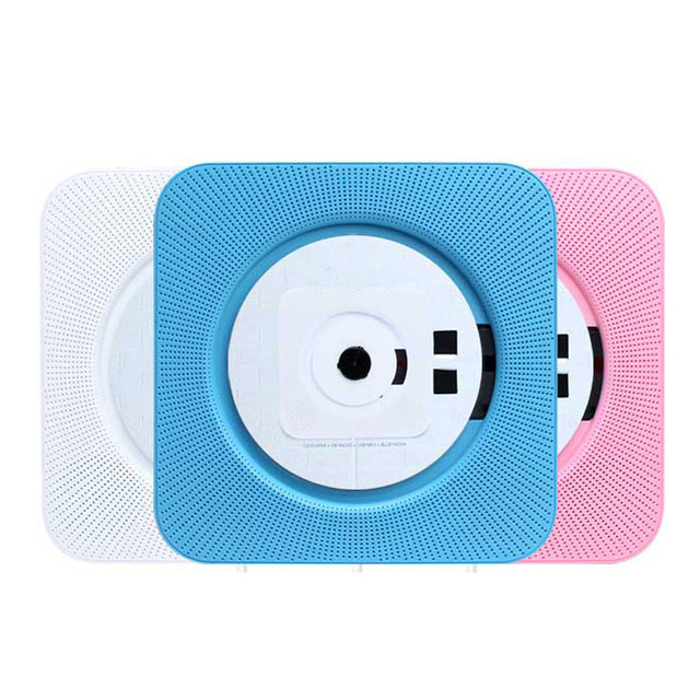 Portable Home Wall Mountable CD Player Audio Box With Remote Control FM Radio Built-in HiFi Speakers MP3 LED Display