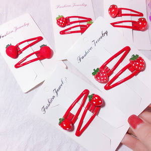 Cute Children's BB Clip <strong>Girl</strong> <strong>Fashion</strong> <strong>Hair</strong> <strong>Accessories</strong> <strong>Hair</strong> Rope Red Strawberry <strong>Hair</strong> Clip - Product Image 1
