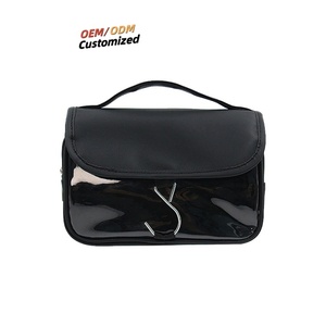 Nueva bolsa de maquillaje de PVC, bolsa de lavado transparente plegable de gran capacidad, organizador de artículos de tocador de Pu, bolsa de cosméticos colgante de viaje impermeable - Product Image 2