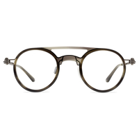 Lunettes optiques à double faisceau, monture ronde style japonais vintage de haute qualité