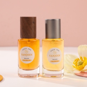 Botella de <span class=keywords><strong>Perfume</strong></span> de Vidrio Portátil para <span class=keywords><strong>Mujer</strong></span>, Pulverizador de Bomba de Niebla con Tapa de Madera, Embalaje de Fragancia PARA EL Hogar, Diseño Natural, 20ml - Product Image 4
