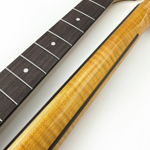22 Frets 12 Inch Radius ST <b>Guitar</b> Neck Replacement Flame Maple ST <b>Guitar</b> Neck with RosewoodFretboard - Product Image 6