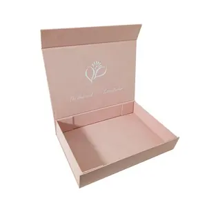 Venta al por mayor caja de imán de lujo personalizada Rosa caja de regalo de papel de cartón de embalaje plegable con tapa magnética