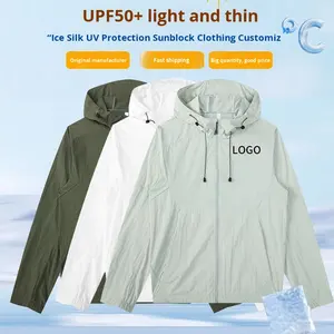 Giacca da uomo <span class=keywords><strong>in</strong></span> seta di ghiaccio di <span class=keywords><strong>montagna</strong></span> anti-uv 50 + protezione solare leggera e traspirante <span class=keywords><strong>abbigliamento</strong></span> comodo per esterni - Product Image 5