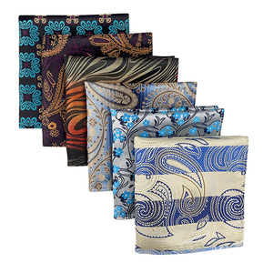 25*25cm Paisley tay cán Mens 100% lụa túi vuông tùy chỉnh in ấn - Product Image 1