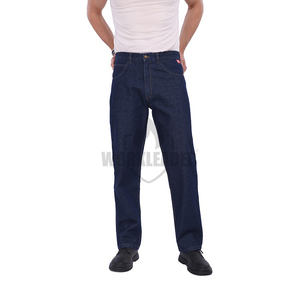 Pantalones vaqueros de mezclilla elásticos ignífugos estándar NFPA2112 CAT2 para hombre para pantalones de trabajo de soldadura - Product Image 1