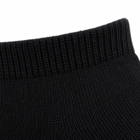 Chaussettes invisibles pour femmes, coupe basse, sans couture, en mélange de coton, douces, respirantes, avec bord côtelé, couleur unie noire, lot multiple