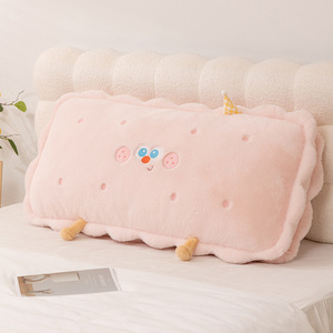Cute Cookie Plush Throw Pillow Pink Yellow Plush <b>Doll</b> Pillow Home Decoration Gifts for Children Adults Soft PP Cotton Pillow - Product Image 4