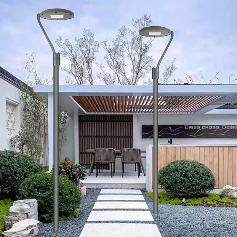 New Chinese Style Warehouse Lager Led Aluminium Straßen laternen pfahl 50w 100w 150w Post Top Led Garten leuchten