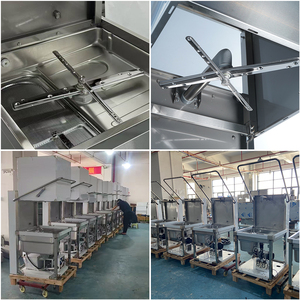 Máy rửa chén công nghiệp cho nhà hàng, chất liệu thép không gỉ, độc lập, điện, có nắp hút mùi thông minh, thiết bị nhà bếp chuyên nghiệp, tự động - Product Image 3