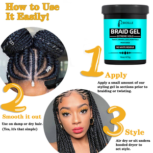 Gel de verrouillage des cheveux pour tressage 16oz sans écaillage et forte utilisation en salon dompte les bords des frisottis - Product Image 4