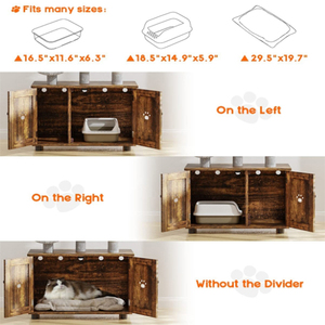 <span class=keywords><strong>Cat</strong></span> Tower Hängematte Kratz baum Holz Katzen toilette Gehäuse All-in-One-Spielzeug mit Katzen haus mit großer Plattform und Eigentums wohnung - Product Image 4
