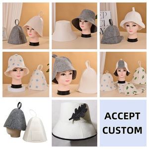 Chapeau de sauna en feutre doux de 2 mm d'épaisseur, écologique, couleur personnalisée, pour adultes, chapeau russe, isolation thermique, rétention de la chaleur, tête moderne - Product Image 5