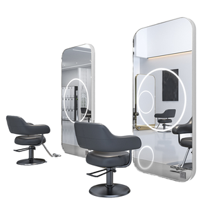 Miroir LED pleine longueur à coins arrondis pour salon de coiffure professionnel, éclairage de studio, vente en gros - Product Image 1