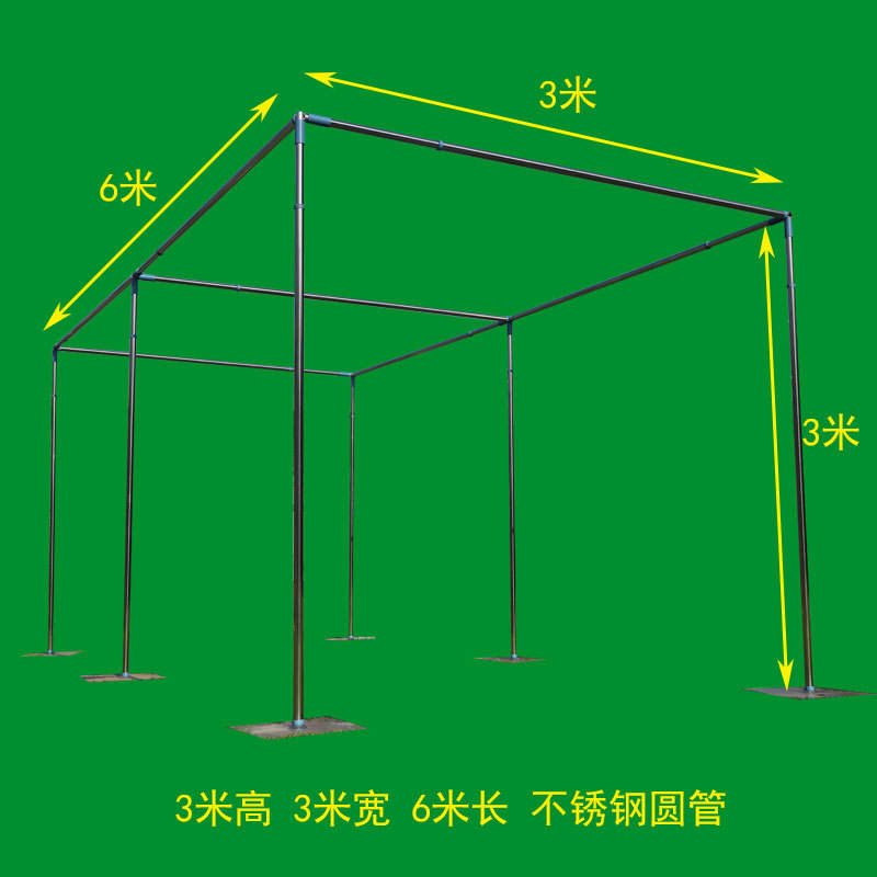 3 m di altezza * 3 m di larghezza * 6 m di lunghezza