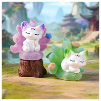 Fée amour renard chanceux enfants poupée aveugle sac Animal bricolage Anime résine Statues Miniatures Figurines à collectionner mignon bureau Mini jouet