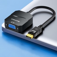 Convertidor SAMZHE DP a VGA para Pantalla Compartida/Extensible, Adaptador DisplayPort a VGA Hembra, Cable 1080P/60Hz, de Computadora a TV o Proyector