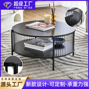 Nordic style light luxury coffee <b>table</b>, <b>small</b> apartment living room <b>side</b> <b>table</b>, sofa <b>side</b> wrought iron <b>small</b> <b>round</b> <b>table</b>, - Product Image 5