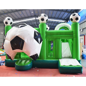 Cho thuê sử dụng Kích thước tùy chỉnh thương mại lâu đài bơm hơi trẻ em lâu đài bouncy bóng đá MOONWALK Bouncer bơm hơi với Slide - Product Image 1