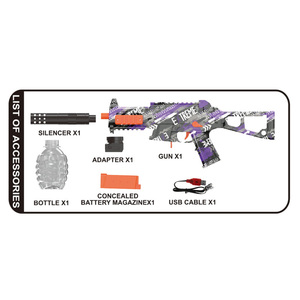 ปืนของเล่นเจลไฟฟ้า <span class=keywords><strong>UMP45</strong></span> ยี่ห้อ Factory ใช้แบตเตอรี่แบบโมดูลาร์ 7.4V ลายกราฟฟิตีสีสันสดใส - Product Image 4