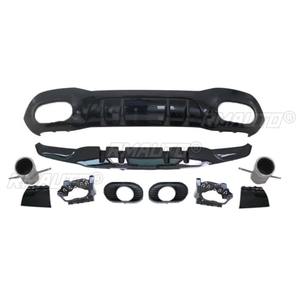 Difusor de parachoques trasero, alerón, divisor de escape, pieza de modificación para Mercedes Benz Clase A hatchback W177 2019+ - Product Image 4