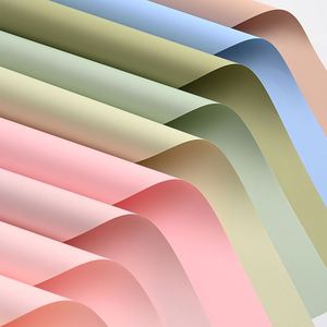 Papier d'emballage floral mat imperméable, couleurs Morandi à faible saturation, matériaux d'emballage floraux tendance, lot de 20 feuilles, vente en gros - Product Image 3