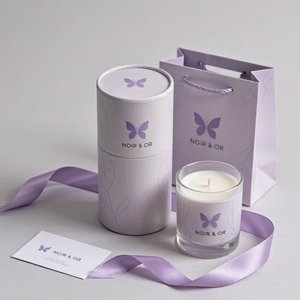 Emballage de luxe pour bougies en tube de papier, boîte cylindrique ronde personnalisée pour bougies parfumées et parfums d'intérieur, fabricant de logos personnalisés - Product Image 1