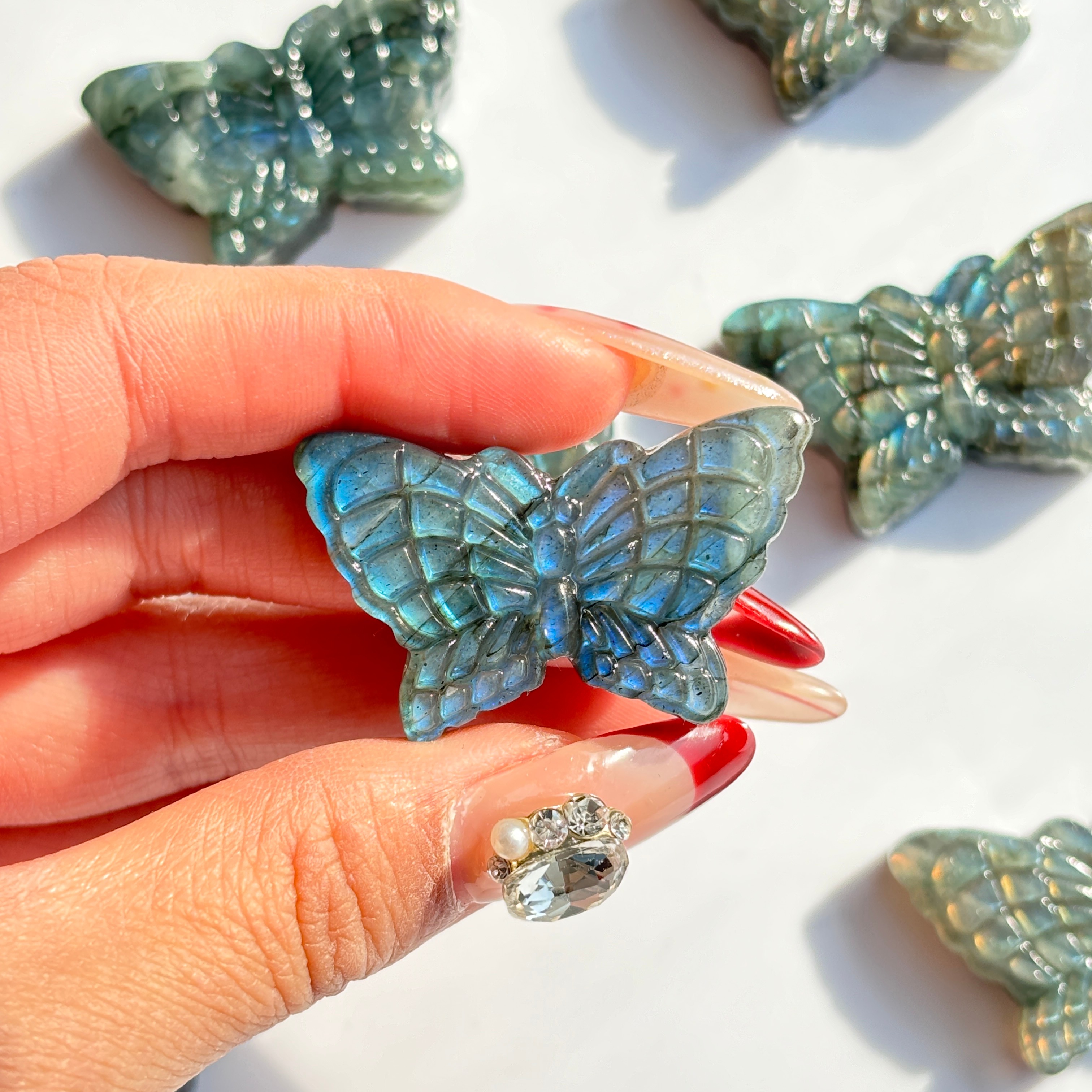 Hot Sale Natural Butterfly Figure Crystal Carving Bulk Wholesale for Gift Healing Stones Other Crafted Crystals