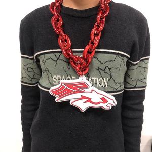 大きなサイズのネックレスは、サッカーファンのための光沢のあるLEDネックレスチームロージ特大フォームスポーツファンゴールドチェーンをカスタマイズ - Product Image 2