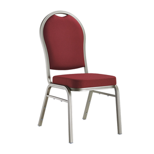 Cadeira empilhável de alumínio moderna chique por atacado para banquetes de casamento na igreja - Product Image 4
