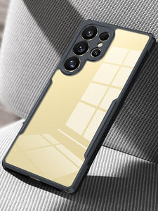 Alta calidad <span class=keywords><strong>4</strong></span> esquinas Anti caída negro TPU parachoques claro acrílico duro transparente teléfono caso para Samsung Galaxy S25 Ultra Plus - Product Image 3