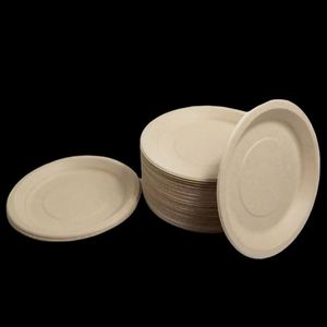 Assiettes jetables biodégradables pour micro-ondes, idéales pour les plats à emporter et les réunions de famille - Product Image 1