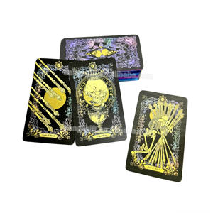 定制印刷高品质彩色边框1本说明书通用塔罗牌带铁盒 - Product Image 3