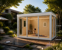 Maison conteneur mobile préfabriquée sur mesure, bureau de jardin de luxe, pod préfabriqué pour jardin, bureau de jardin préfabriqué