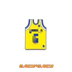 卸売研磨済みアメリカバスケットボールジャージピンメタリコスエナメル襟章、スター選手をフィーチャーしたバッジ、ファン向けスポーツ用布ピン - Product Image 4