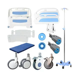 Vente en gros au détail d'hôpital patient lit médical accessoires de lit garde-corps Iv support de perfusion roulette et ainsi de suite accessoires d'hôpital