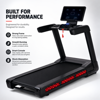 Tapis roulant commercial K-FIT GSTA-5810, moteur AC 7KW, inclinaison automatique à 25 niveaux, 22KM/H, plateau large de 580mm, salle de sport à domicile