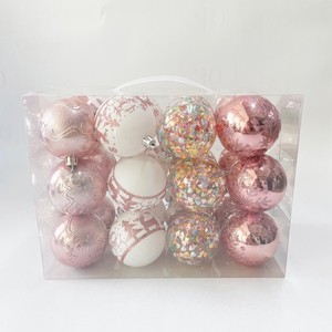 Yiwu commercio all'ingrosso della fabbrica 6 pezzi UV stampato 6cm per Champagne brillante palla di natale forma speciale di plastica ornamenti per feste di natale <span class=keywords><strong>Tr</strong></span> - Product Image 6