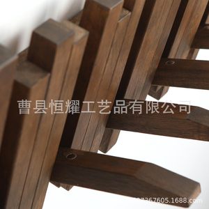 Wooden Coat Rack <b>Wall</b> Mounted Foldable <b>Hooks</b> Modern Design Clothing Organizer Rectangle Shape - Product Image 2