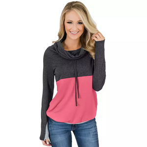 Sudadera con capucha y estampado de dos tonos para mujer, técnicas de sublimación con cremallera, suministro OEM, tejido de punto, Material de poliéster, lavado sólido - Product Image 5
