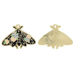 Exquisite Butterfly Insect Alloy DIY Jewelry Accessory Cross-Border Ins Keychain Pendant <strong>Oil</strong> Drop Ins Bag for Children - Product Image 5
