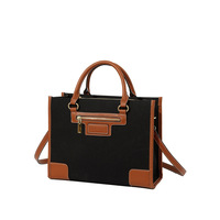 Tas Kanvas Wanita Baru Set Tiga Buah Kapasitas Besar Tas Tangan Wanita Terlaris Model Retro Selempang