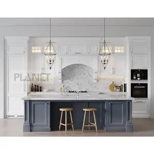 Superior Quality Complete Whole Set Modern Design Kitchen Cabinets Custom Home Soft Close Kitchen Cabinets Set with Sink