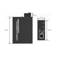 Gigabit Fiber Ethernet Dönüştürücü 1 SC ile 1 RJ45 10/100/1000Mbps Tek Fiber Tek Modlu Fiber Medya Dönüştürücü