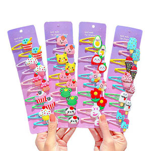 2021 nouveau <span class=keywords><strong>10</strong></span> pièces/ensemble mignon coloré dessin animé pinces à cheveux pour les filles belle crème glacée épingles à cheveux mode cheveux accessoires - Product Image 6